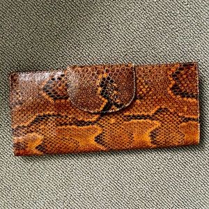 Real Python skin clutch